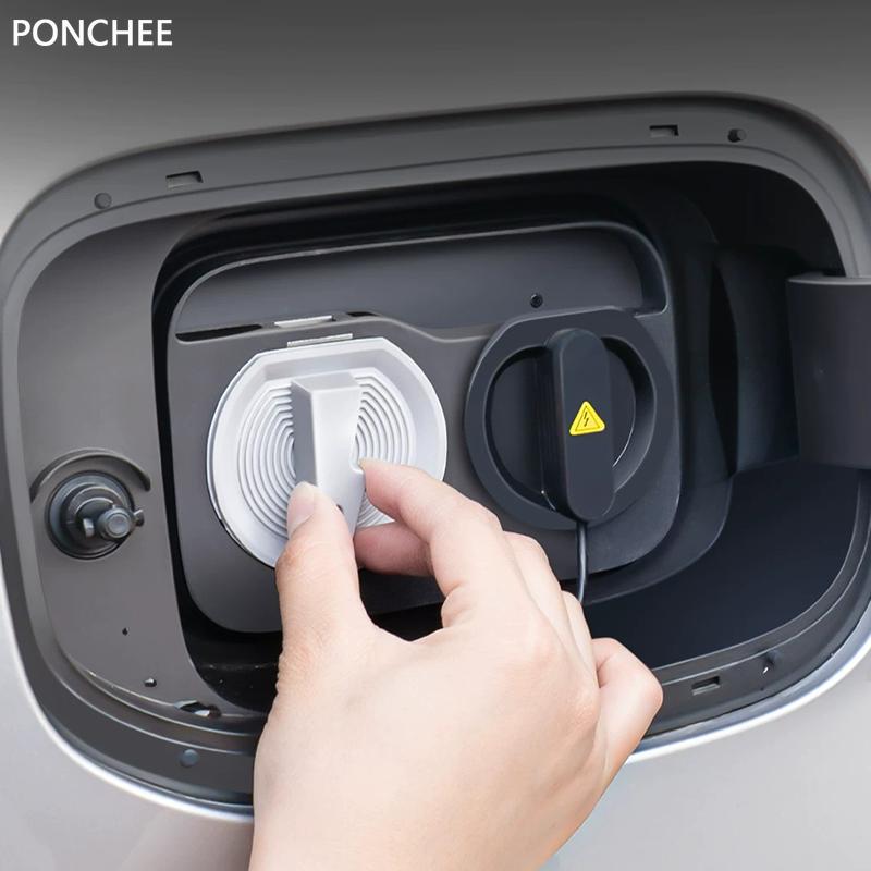 For XPENG P7+ 2026-2027 Magnetic Charging Port Waterproof Cover Silicone Gel Dust-proof Automobile Modification Supplies
