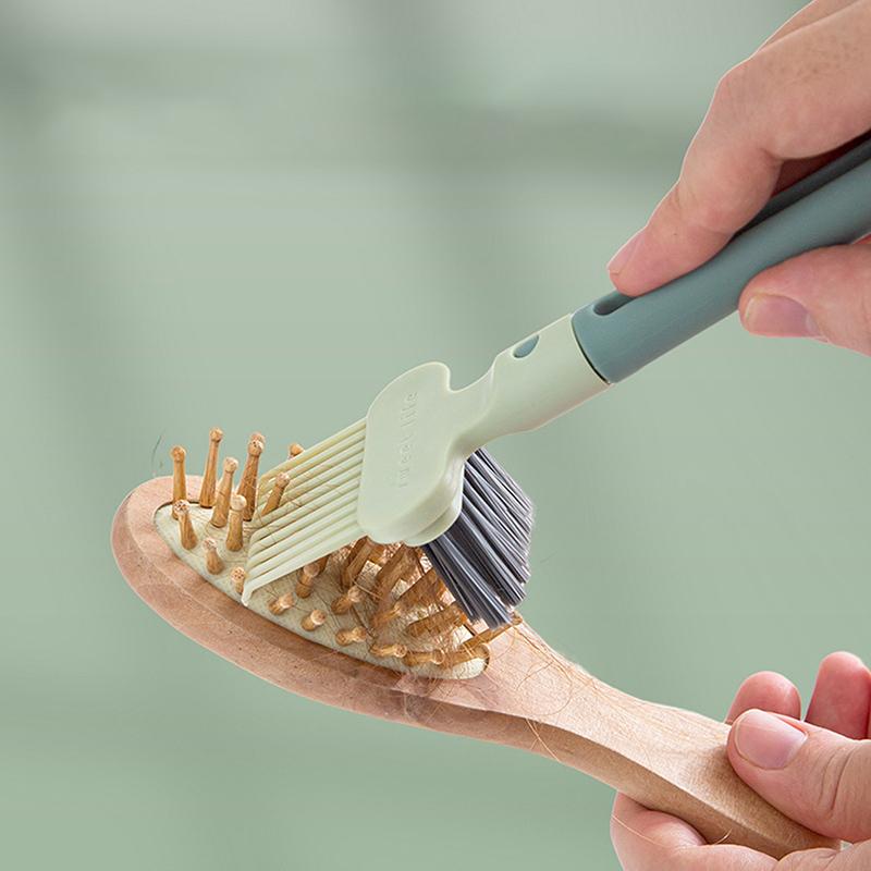 2 в 1 расческа, щетка для чистки, щетка для чистки волос, гребень, встроенный инструмент, мини-средство для удаления грязи с волос, для удаления пыли с волос, использование в домашнем салоне