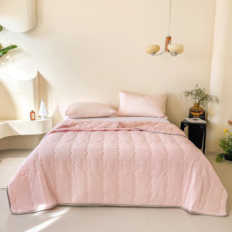 Новое летнее одеяло из прохладного шелка, Летнее прохладное одеяло, Одеяло для кондиционера, Однотонное, Простой японский стиль