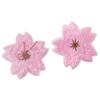 30pcs 2.5*2.3cm Colorful  Sakura Embroidered Patches  Hats