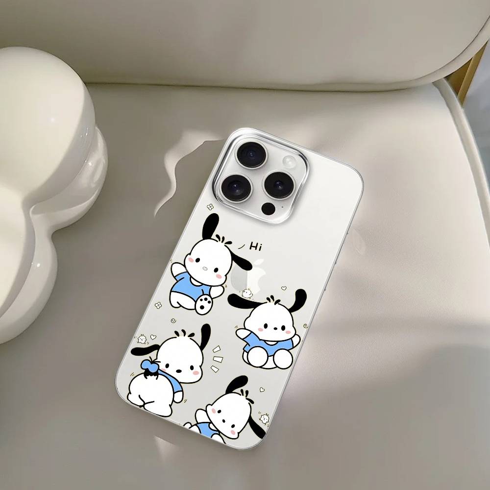 T-PochaI-ccoS Phone Case For Iphone 16 15 11 13 14 Pro Max 7 8 Plus X Xr Xs Max Se2020 12mini Transparent Cover