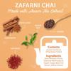 Namaste Chai Instant Tea Premix Zaffrani Chai | Assam | Cardamon | Kesar Flavor | Milk and Sugar | Ready Mix Powder |22g x 10 Sachets