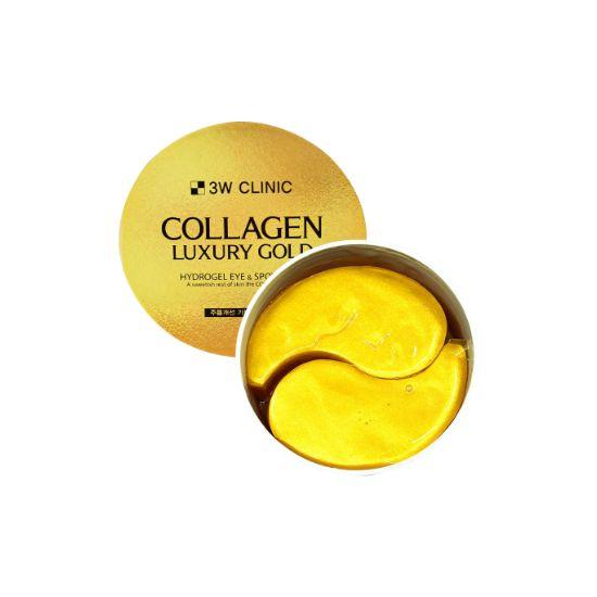 3w Clinic Коллагеновые Гидрогелевые Патчи для Глаз и Точечные Патчи 'Luxury Gold' Укрепляющий и Осветляющий Уход 90г (60 патчей)
