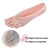 5 pairs of women girls ladies toe socks five finger socks invisible boat socks with gel tab - DD01