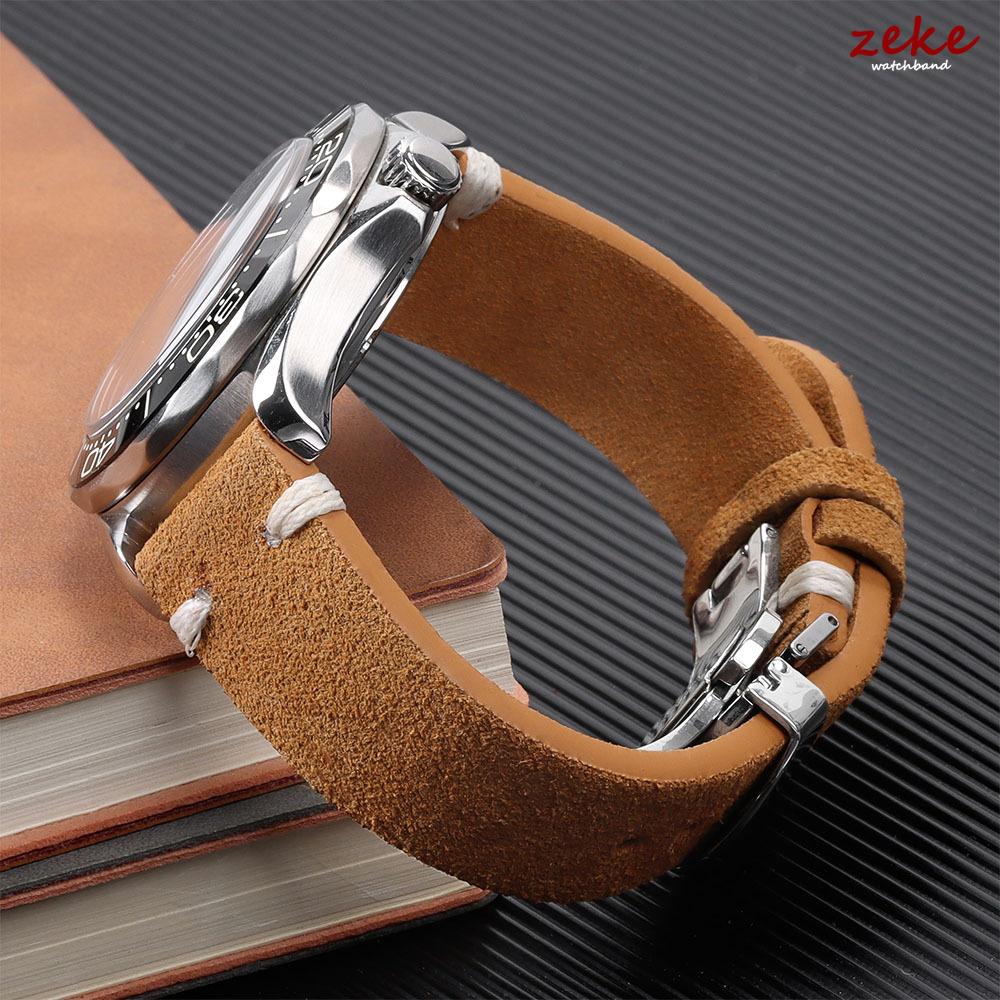 Быстросъемный ремешок для часов из мягкой замши с застежкой-бабочкой, ремешок из телячьей кожи для Seiko 18/20/22 мм для браслетов Huawei Watch Gt3/Gt4