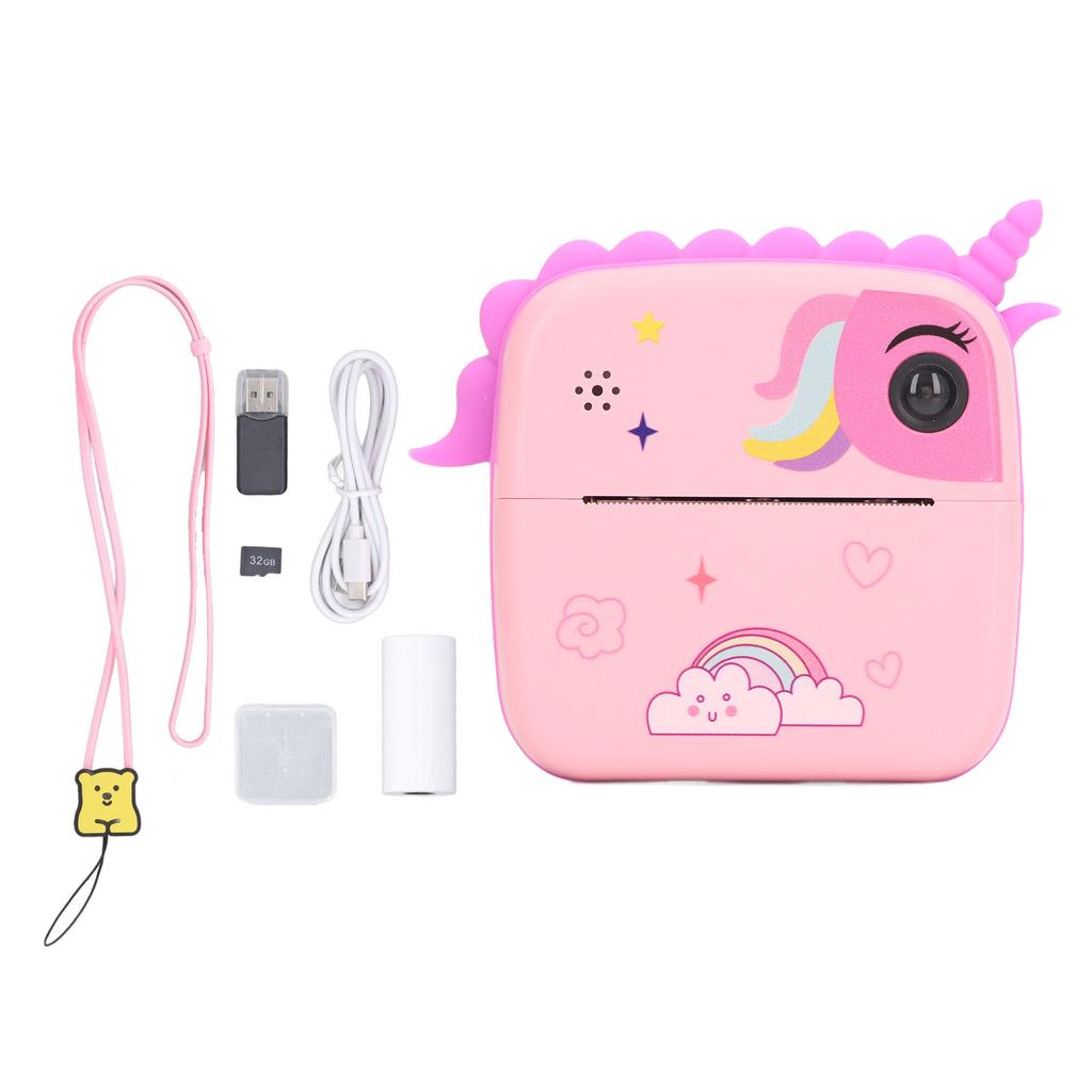 Цифровая камера для малышей, игрушка, высокое разрешение, прекрасный мультфильм, селфи, мгновенная печать, камера для детей