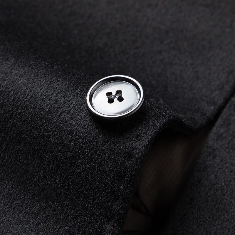 FAPAI Men's Merino Wool Down-Lined Overcoat