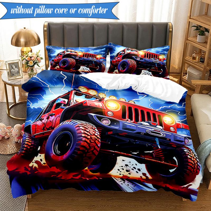 Nighttime Truck Drive 3pcs K-pop music group Bedding set,Ideal for Bedroom, Dormitory,Including Duvet Cover And 2pcs Pillowcases,Fan gifts