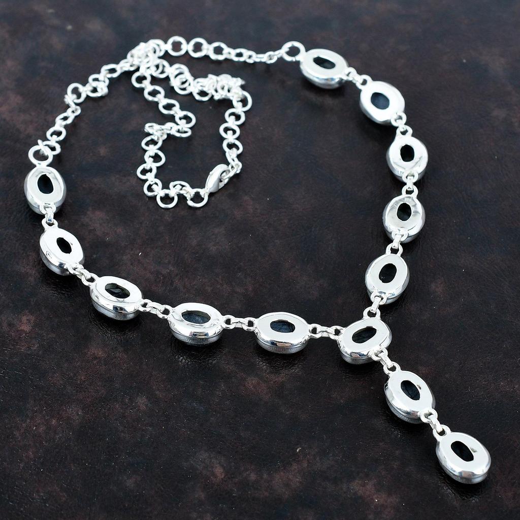 Picasso Jasper Necklace 925 Sterling Silver Necklace Adjustable Chain Necklace Handmade Jewelry Natural Gemstone Necklace Anniversary Gifts