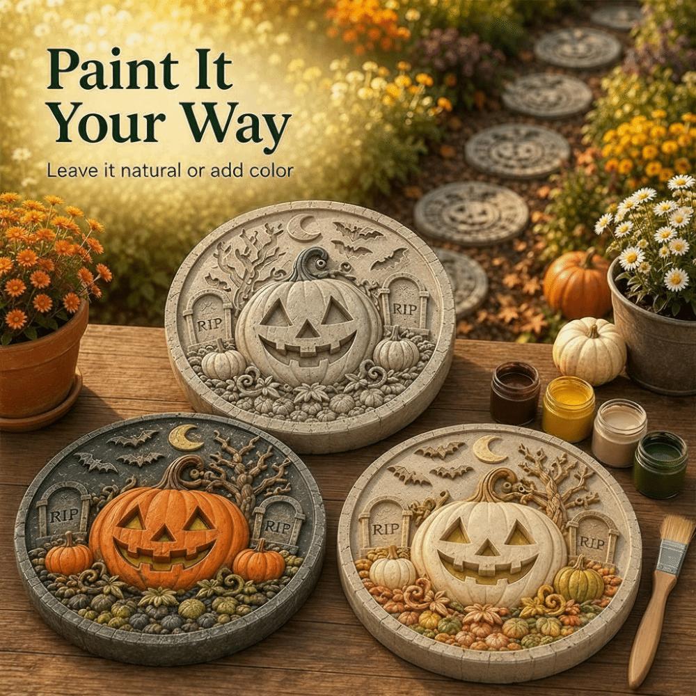 Resin Material Stepping Stone Mold DIY Mold Pumpkin Mold Halloween Mold Walkway Path