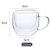 Кружки из боросиликатного стекла с двойными стенками и ручкой (2-Pack)