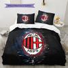 Associazione Calcio Milan3 Pattern Bedding Quilt Set  Home Decoration  Gift (1 * duvet cover + 2 * pillowcase  without core)