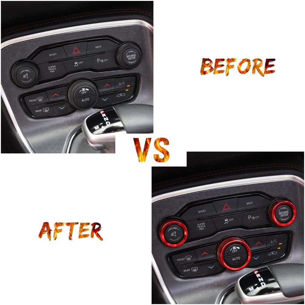 Voodonala Переключатель кондиционера Ручка кнопки CD для Dodge Challenger 2015-2024 Charger для Chrysler