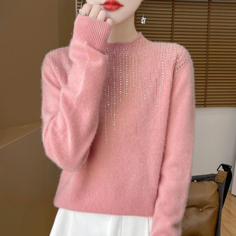 Женский кашемировый свитер Qinghe Cashmere 30% кашемир 70% шерсть Осень и Зима Пуловер Теплый и Модный