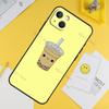 Чехол для iPhone 11 12 13 14 15 16 Pro Max Mini X XR XS MAX Plus с рисунком Бабл-ти (молочный чай с шариками)