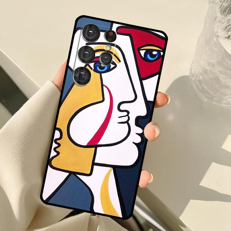 Abstract Portrait Art Painting Case For Samsung Galaxy S25 Ultra S21 S22 S23 S24 Ultra S9 S10 Plus S20 FE S24 FE Back Cover