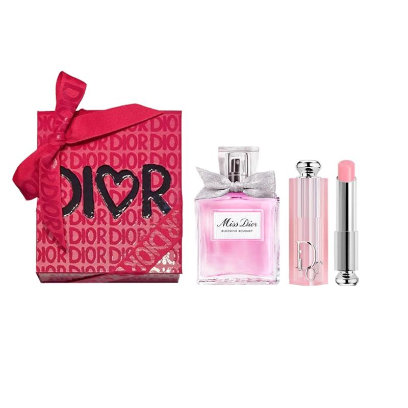 Dior Набор из двух предметов парфюмерии: Женская туалетная вода Huayang 50 мл + Очаровательный бальзам для губ №001 3,2 г
