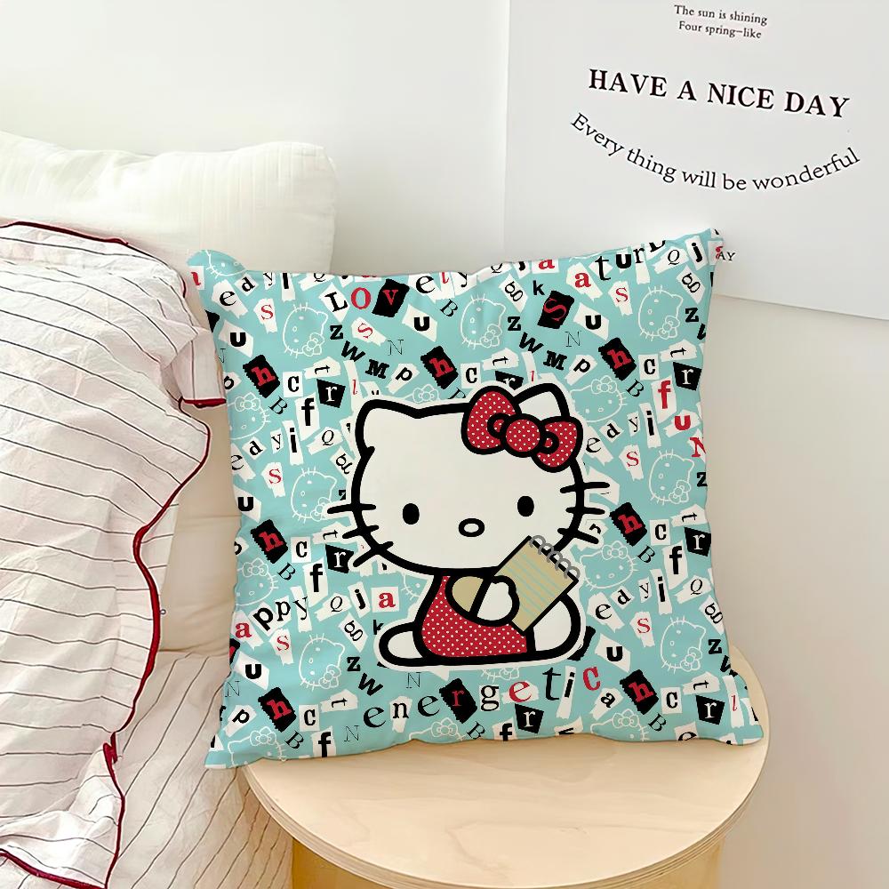 Cartoon Cute Pink Kawaii H-Hello K-Kitty Cat Sro Comfort Soft Hogar Pillowcase Sofa Living Room Bed Home Decor Protective Covers