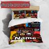 3pcs Duvet Cover Set (1*Duvet Cover + 2*Pillowcase, Without Core), Custom Name Five Nights at Freddy's Pattern Bedding Set, Home Bedroom Decor Gift