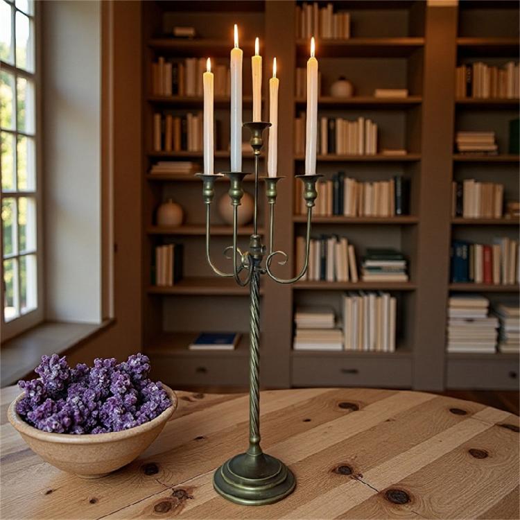 Пятирожковые железные подсвечники-конусы, декоративная подставка для свечей для свадьбы, обеденного стола, домашнего декора