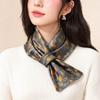 With Pocket Neck Warmer Scarf Khaki Letter Print Warm Neck Wrap  Outdoor Cold Weather