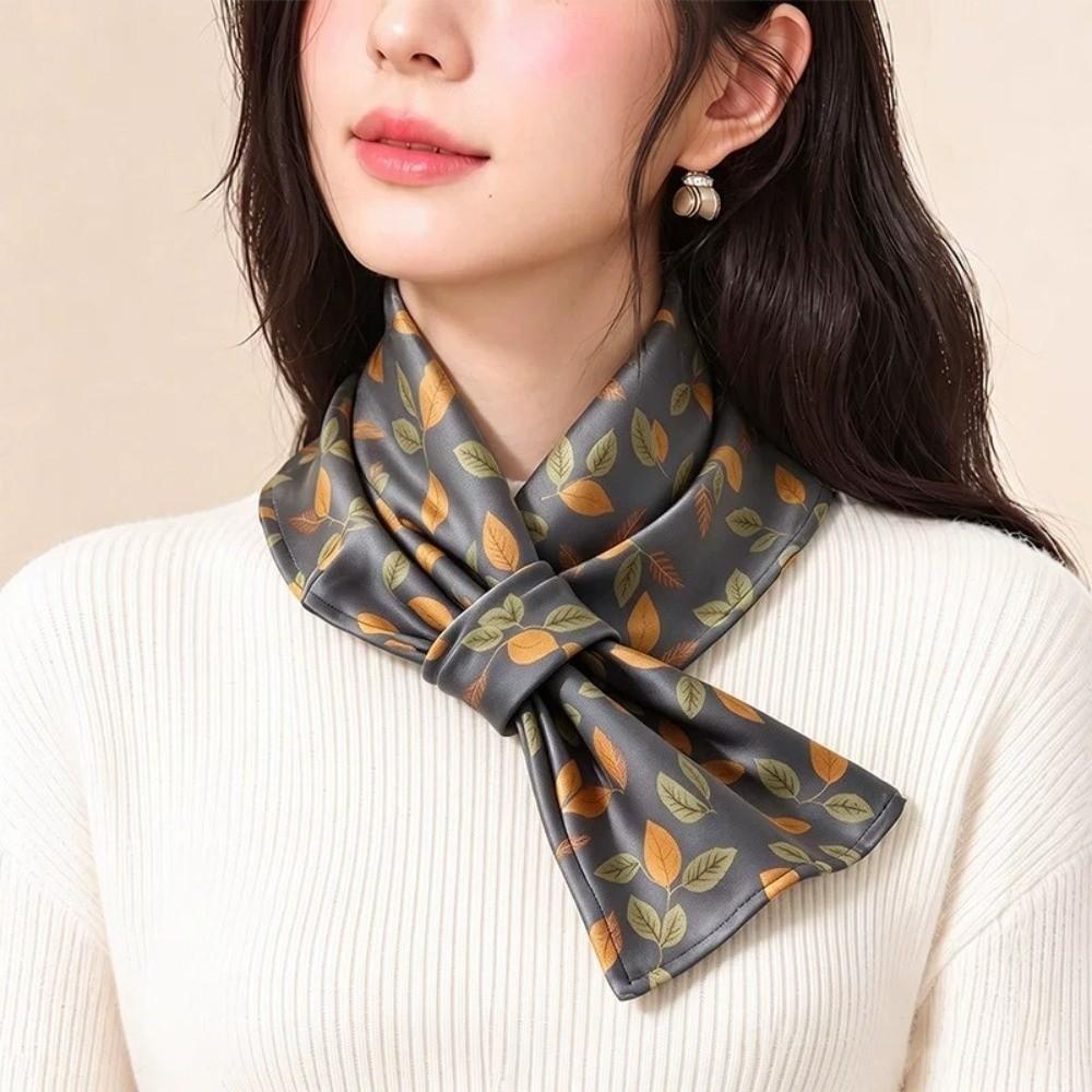 With Pocket Neck Warmer Scarf Khaki Letter Print Warm Neck Wrap Outdoor Cold Weather
