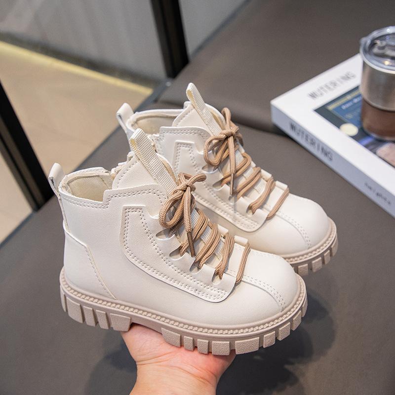 Детские короткие ботинки Весна и Осень Ботинки для девочек Ботинки для мальчиков Короткие ботинки в британском стиле Детские ботинки