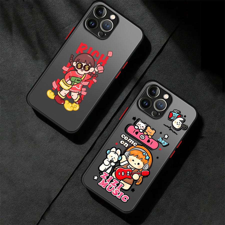 Funda Back Phone Cover Case for iPhone 17 Pro Max 15 11 Air 14 13 Mini 12 7 8 SE XS XR 16 Plus Cartoon Cute Character