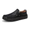 Men's Leather Loafers Driving Shoes Comftable Casual Slip-ons Loafer Hand-stitching Male Hiking Shoes Treking Footwear