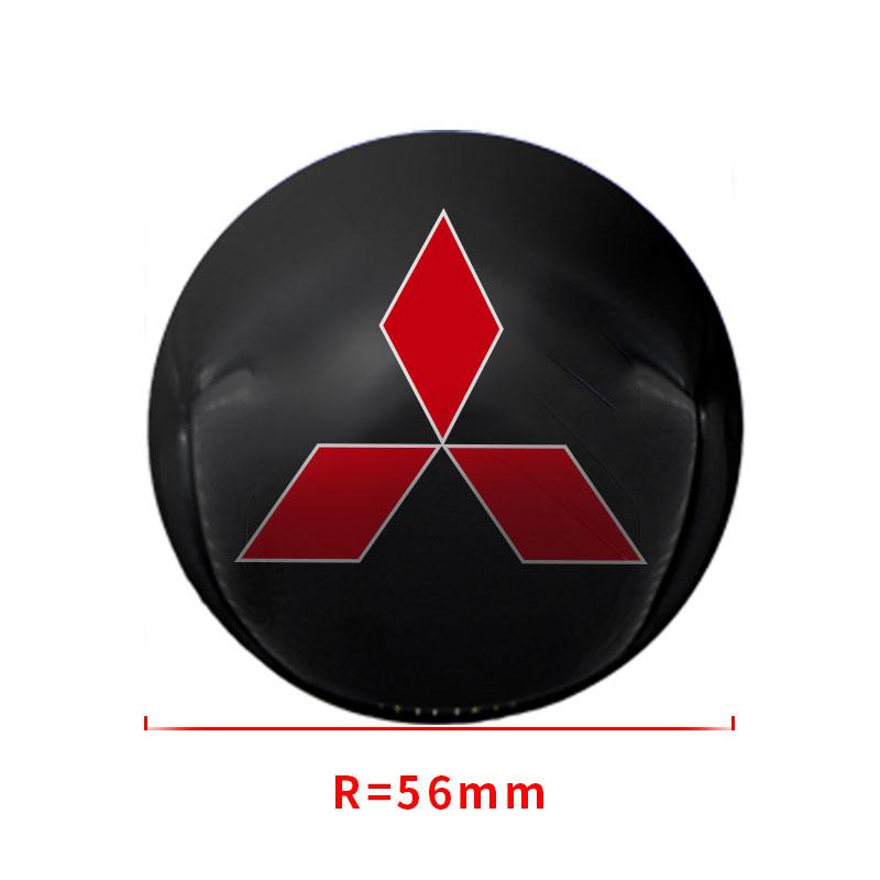 4PCS 56mm Scratch Proof Car Wheel Hub Cap Sticker FitFor Mitsubishi Outlander Xpander Colt ASX Delica Destinator Lancer RALLIART
