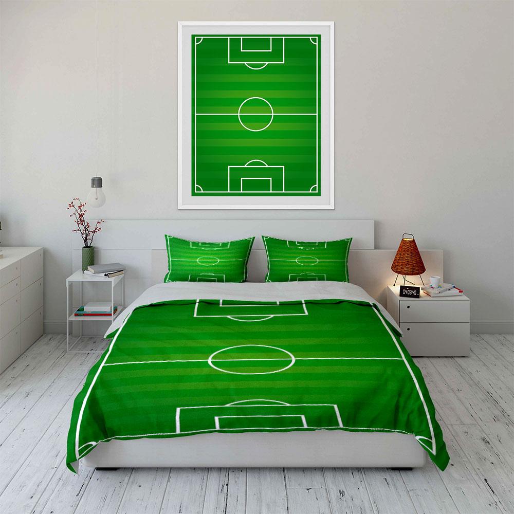 Soccer field layout pattern. Bedding sets Duvet cover sets Duvet covers Pillowcases(1*Duvet Cover 2*Pillowcases without duvet insert)