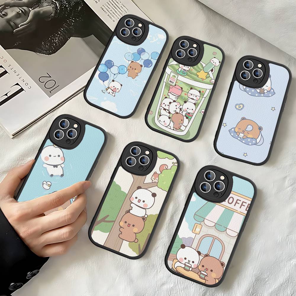 Чехол для телефона BuBu And DuDu для IPhone 16 15 14 11 12 13 Pro Max Plus Задняя крышка из кожи