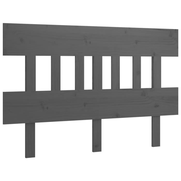 VidaXL Headboard Grey 203.5x3x81 Cm Solid Pine Wood 819142