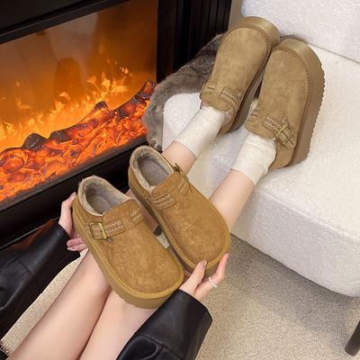 Женские одинарные туфли Birkenstock на толстой подошве, новинка 2025 года, ретро с круглым носком, на танкетке, универсальные туфли Doudou Lefu, тренд