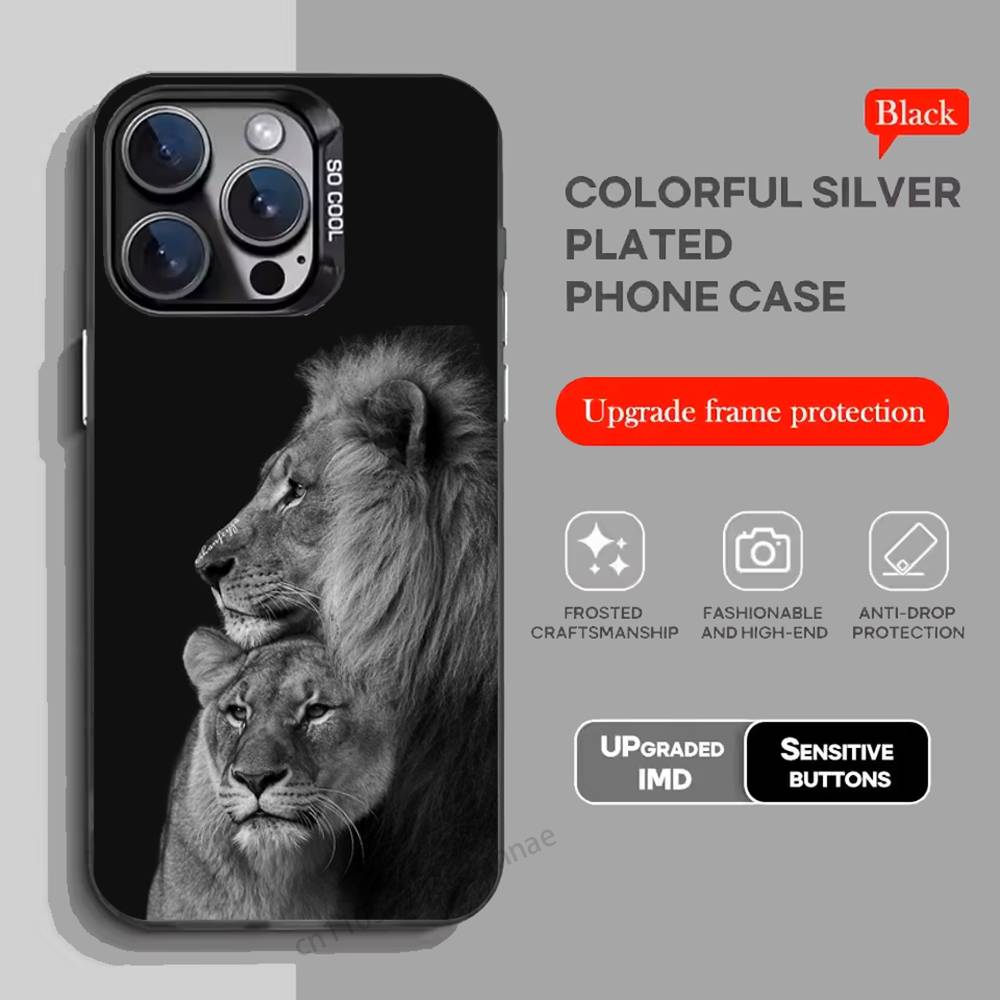 Чехол для телефона с рисунком льва для iPhone 15 16 Pro Max Air SE 11 13 Pro 14 Plus 12 11Pro 15Pro Max 16e