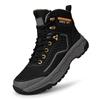 Men's High Top British Style Platform Worker Boot Velvet Warm Cotton Shoes Outdoor Snow Hiking Shoes Non-Slip