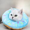 1PC Adjustable Cat Recovery Collar Donuts Cat Elizabethan Collar Pet Dog Neck Cone Recovery Collar for Anti-Bite Lick Surgery