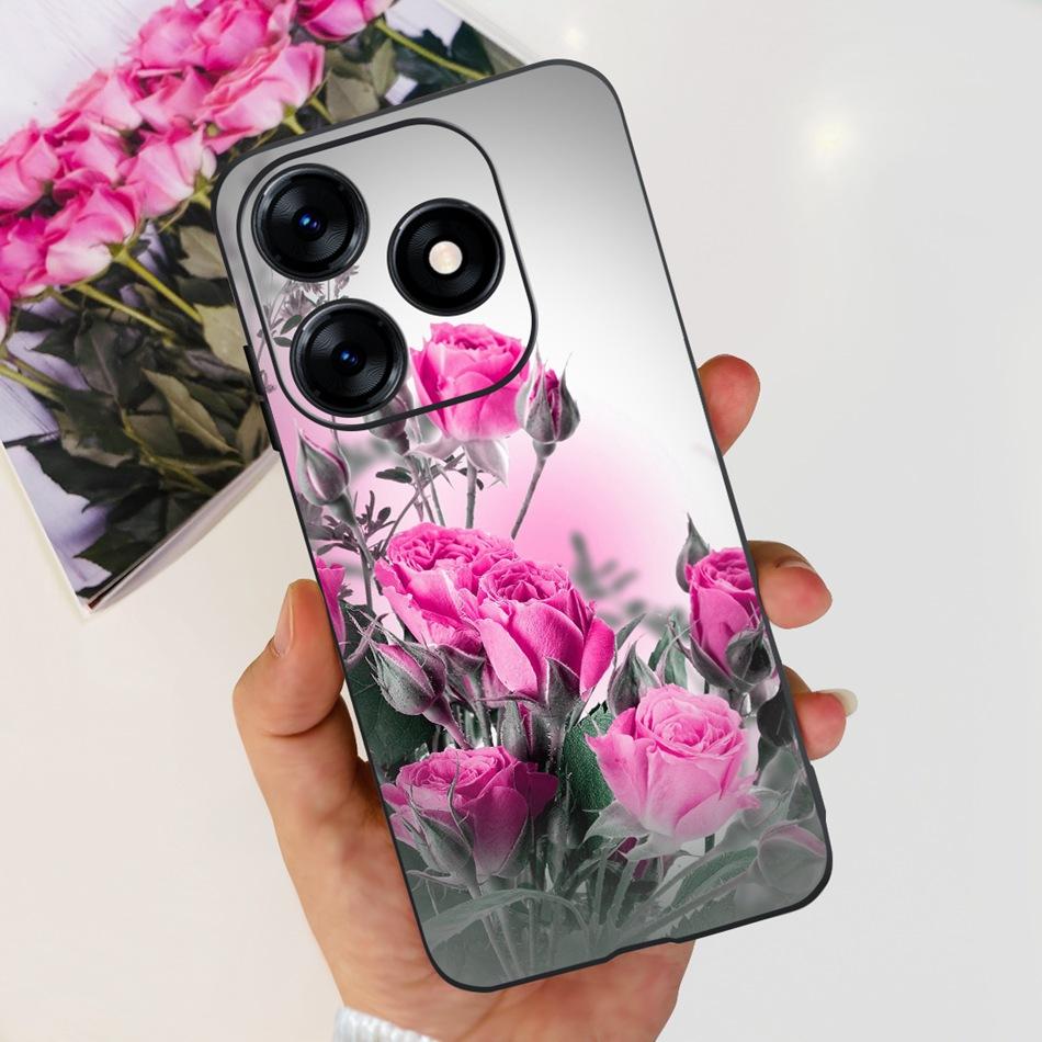 Чехол для телефона Tecno Spark 10 10C 2023 Модный Цветок Кошка Бабочка Мягкий Силикон ТПУ Чехлы Для Tecno Spark10 Spark10c KI5q KI5k