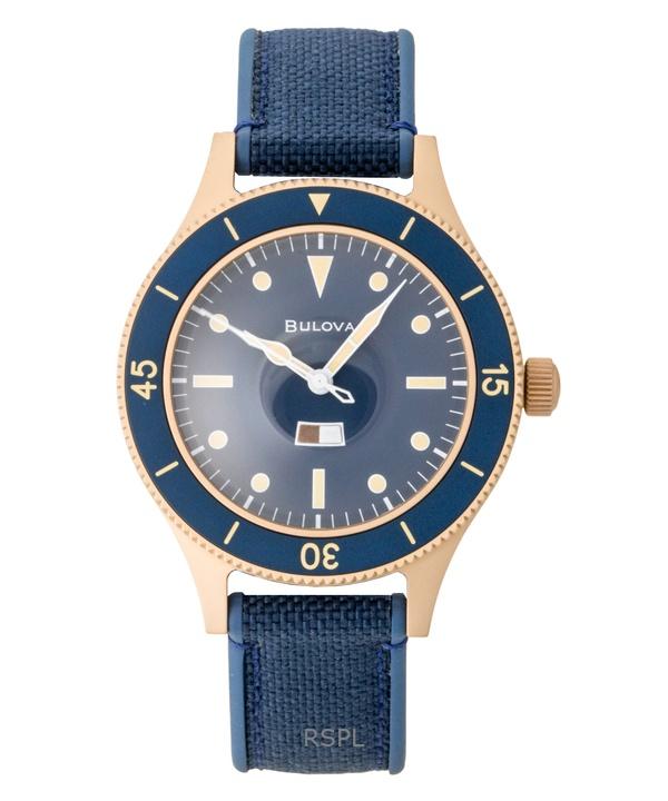 BULOVA Mil Ships 150th Anniversary Special Edition Blue Dial Automatic Diver's 98A325 200M Men's Watch