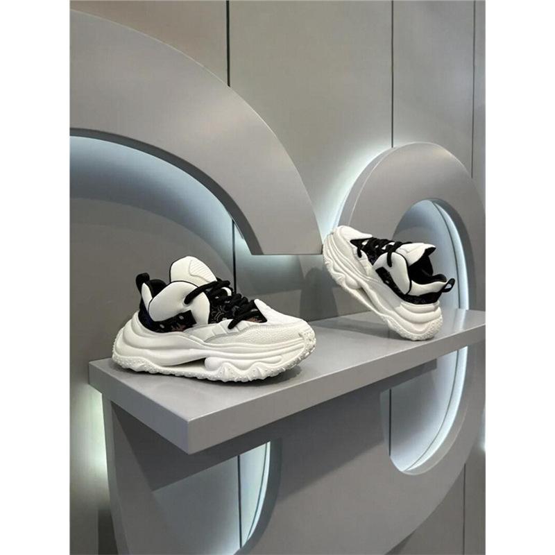 Autumn new dad shoes printing embroidery hollow bottom sports casual shoes platform tide bjd
