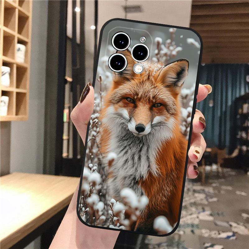 Чехол для телефона Carcasa Funda Для iPhone 17 Pro Max 17 Air 16 15 14 13 Pro Max 15 16 Pro 15Plus Милая лиса