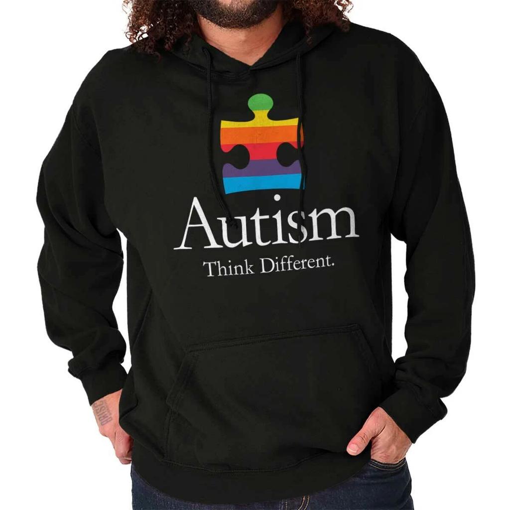 Cool Autism Awareness Puzzle Think Different Hoodie Hooded Sweatshirt Men Women