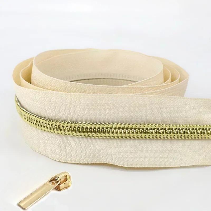 1/2/3/4/5 метров 5# нейлоновые молниевые ленты со слайдерами спиральные молнии сумка кошелек карман пуллеры для молний головка набор для ремонта швейные аксессуары