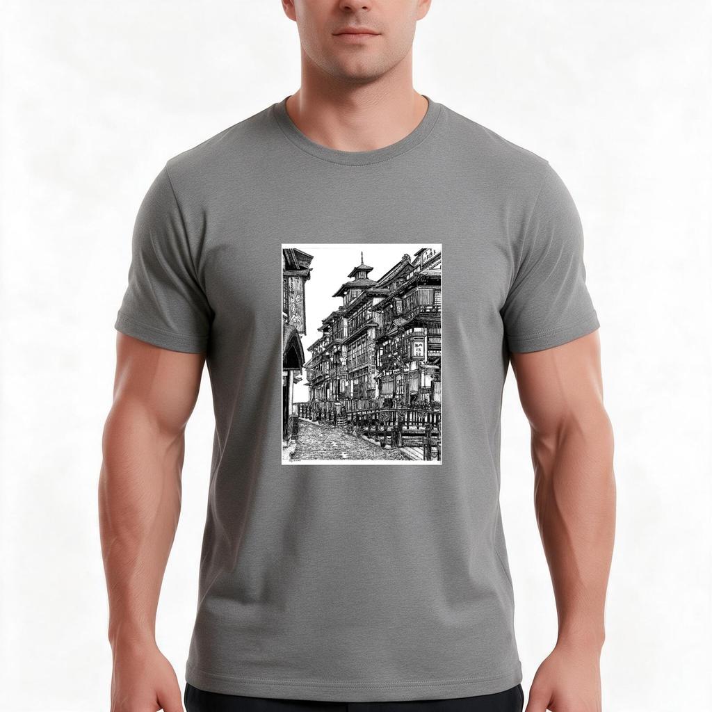 Ginzan Onsen yamagata Japan TShirt Summer Casual Cotton Tee Oversized Streetwear Tops Vintage Graphic Print Cotton
