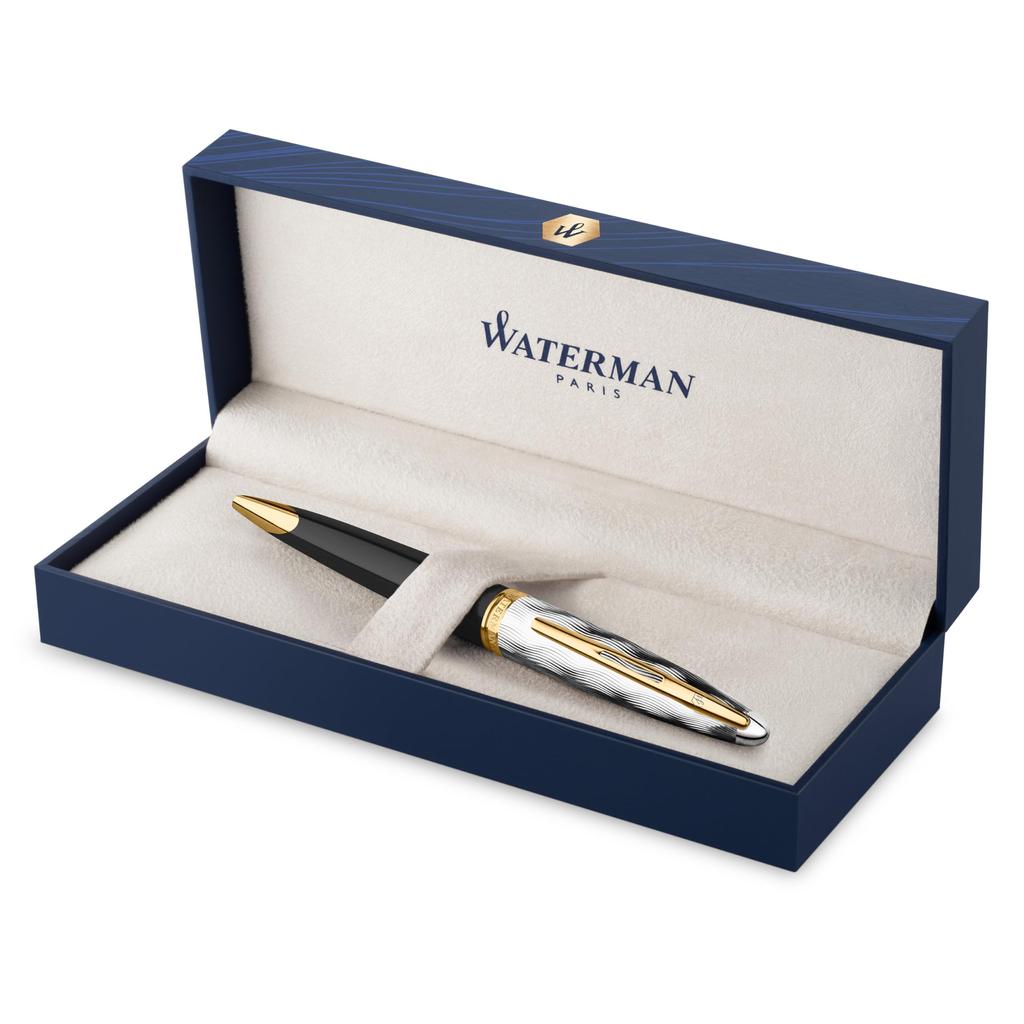 Waterman Шариковая ручка Karen Deluxe Reflection of Paris GT среднего размера, подарочная коробка, подарочный люкс, обычный импортный продукт 2200946 на масляной основе