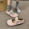 South Korea Soft Gentle Flat-soled Single Shoes Women's 2025 Spring New Versatile Skirt Women's Shoes Pearl Mary Jane Shoes