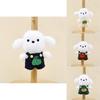 Cute Strap Dog Plush Keychain Soft Pp Cotton Stuffed Animal Doll 12cm