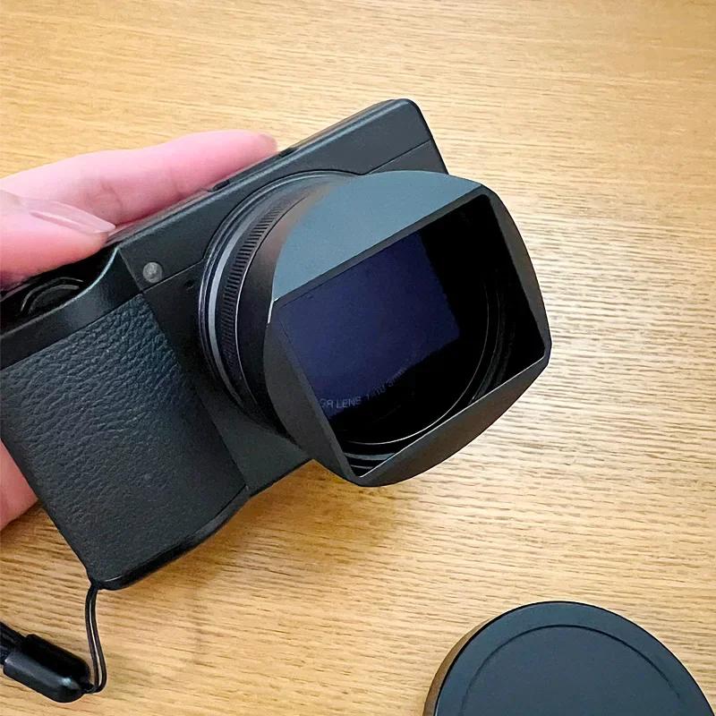 Металлическая квадратная бленда для объектива для Ricoh GR III GR IIIX GR3 GR3x Поддержка стандартных фильтров