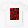 Red Black Geometric Pattern Kids T-Shirt