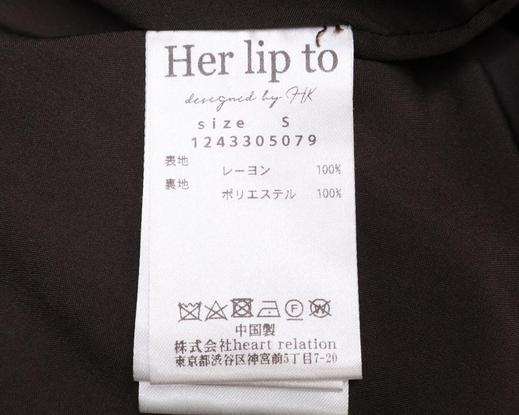 Her Lip To 1243305079 Chelsea Checked Tie Dress Dress 1 Brown X whiteUsed